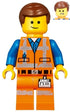 Emmet (Lopsided Smile / Angry, Worn Uniform) - LEGO Movie 2 Minifigure (2019)